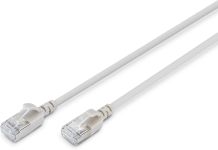 Патч-корд DIGITUS CAT 6a F-FTP Slim, 1 м, AWG 32/7, Cu, LSZH, сірий