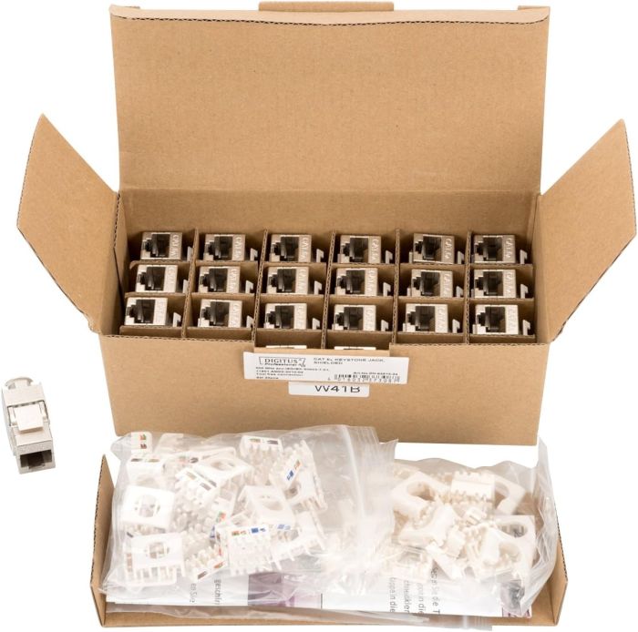 Модуль DIGITUS Keystone САТ 6А RJ45, STP, compact, 24 шт.