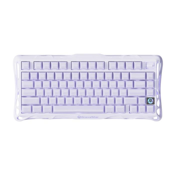 Клавіатура механічна GravaStar Mercury K1 80keys, GravaStar x Kailh Cheery Pink, EN, BT/WL/USB, Lavender Purple