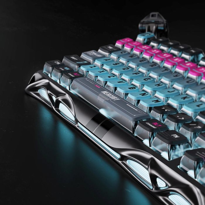 Клавіатура магнітна GravaStar Mercury V75 Pro 80keys, Magnetic Jade Gaming, 8K, USB-A, RGB, Cyberpunk