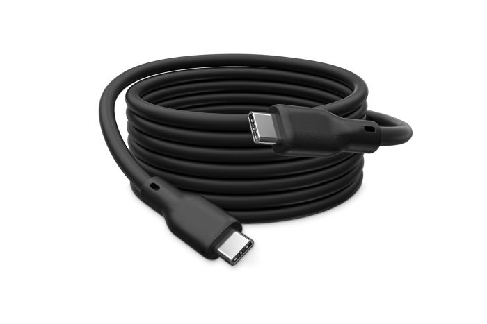 DIGITUS USB Silicone connection cable, USB-C - USB-C 1.5m, USB4 Version 2.0, 80G, 240W, 16K, black