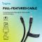 DIGITUS USB Silicone connection cable, USB-C - USB-C 1.5m, USB4 Version 2.0, 80G, 240W, 16K, black