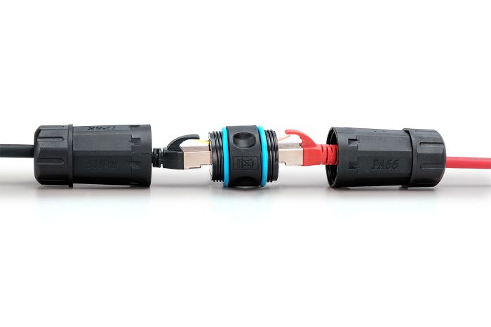 Коннектор DIGITUS CАТ 6A RJ45-RJ45, STP, outdoor IP68