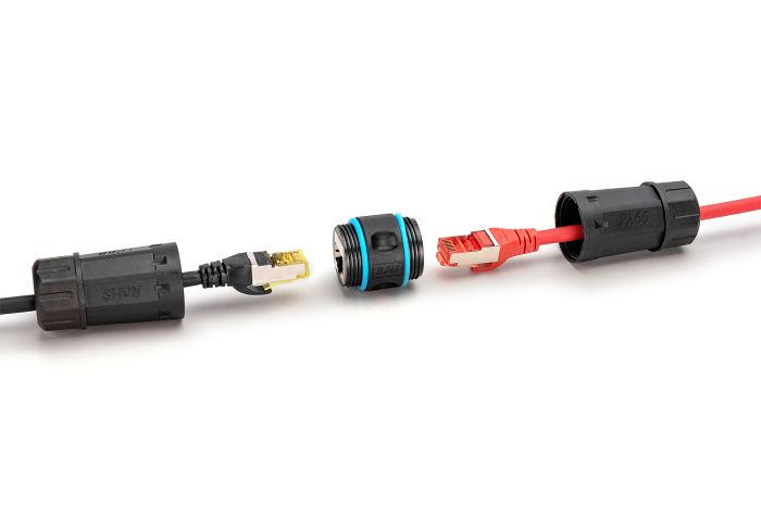 Коннектор DIGITUS CАТ 6A RJ45-RJ45, STP, outdoor IP68
