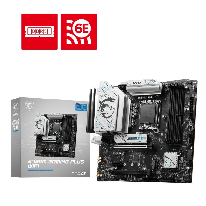 Материнcкая плата MSI B760M GAMING PLUS WIFI s1700 B760 4xDDR5 HDMI DP WiFi BT mATX