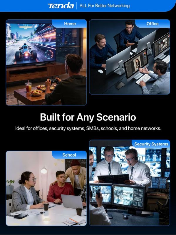 TENDA Switch  8xGE PoE, 1xGE, 1xSFP Tenda TEG1110PF-8-120W