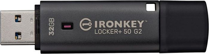 Накопитель Kingston   32GB USB 3.2 Type-A Gen1 IronKey Locker+ 50 G2