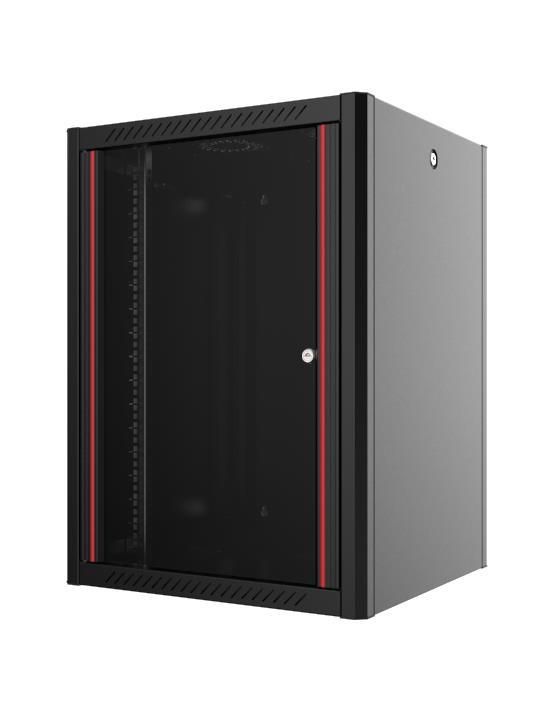 16U W=600MM D=600MM WALL TYPE NETWORK CABINET BLACK DISASSEMBLED