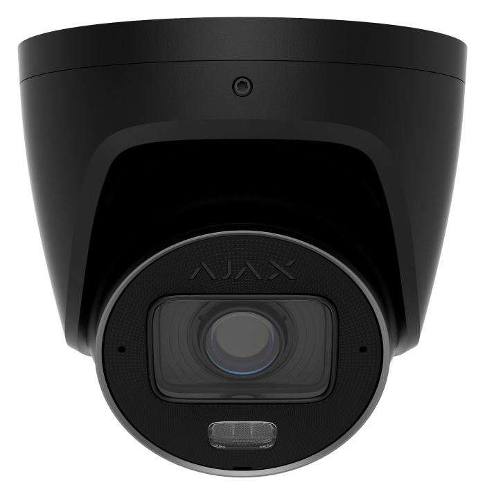 IP-камера дротова Ajax TurretCam HLVF 5 MP Black, 2.8–12 мм, PoE, True WDR, IP67, ІЧ 60 м, LED 40 м, аудіо, кут огляду 31° до 111°, вулична, чорна, 126280.197.BL1