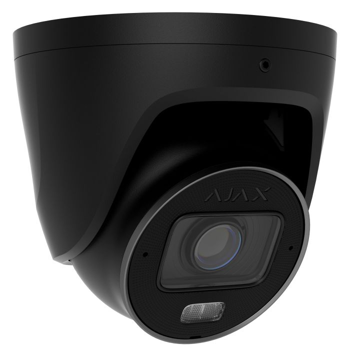 IP-камера дротова Ajax TurretCam HLVF 5 MP Black, 2.8–12 мм, PoE, True WDR, IP67, ІЧ 60 м, LED 40 м, аудіо, кут огляду 31° до 111°, вулична, чорна, 126280.197.BL1