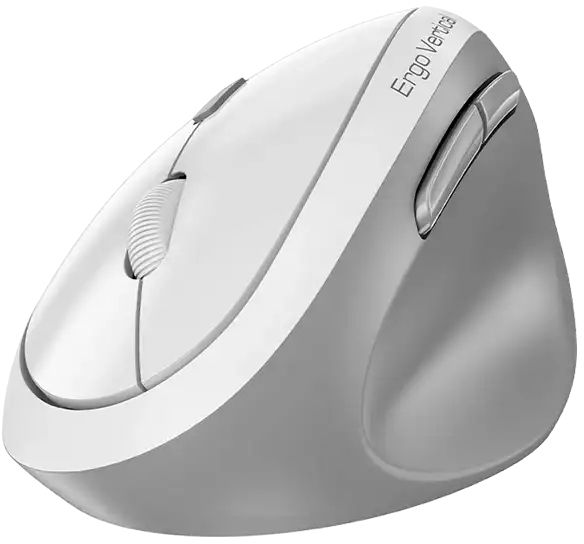 Мышь Genius Ergo 8350S, Silent, AI, WL/BT, бело-серый