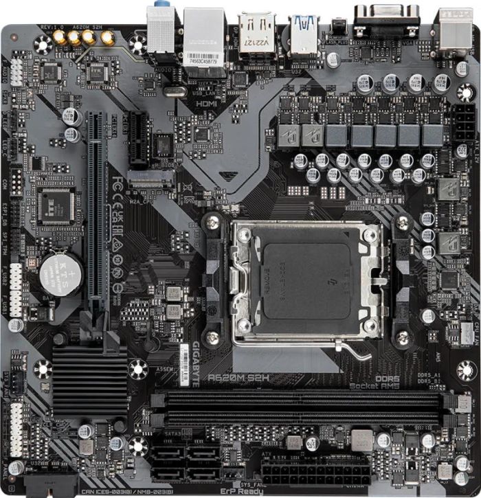 Материнська плата GIGABYTE A620M S2H sAM5 A620 2xDDR5 M.2 HDMI DP D-Sub mATX
