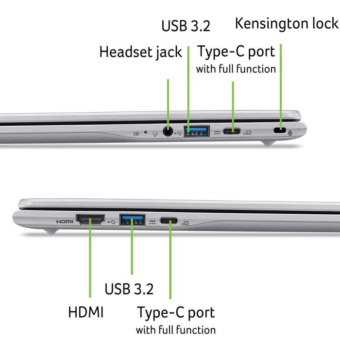 Acer Notebook Chromebook CB315-7H 15.6" FHD IPS, Intel C N50, 4GB, F128GB, UMA, ChromeOS, silver