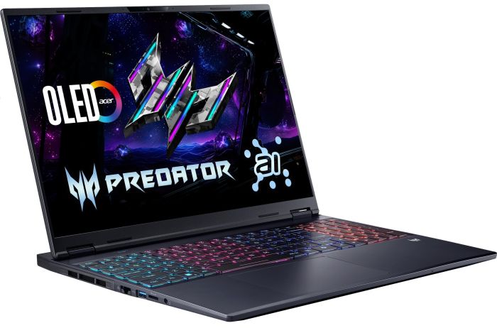 Acer Notebook Predator Helios Neo 16S PHN16S-I51 16" OLED, Intel U9-386H, 32GB, F1TB, NVD5070-8, Lin, black