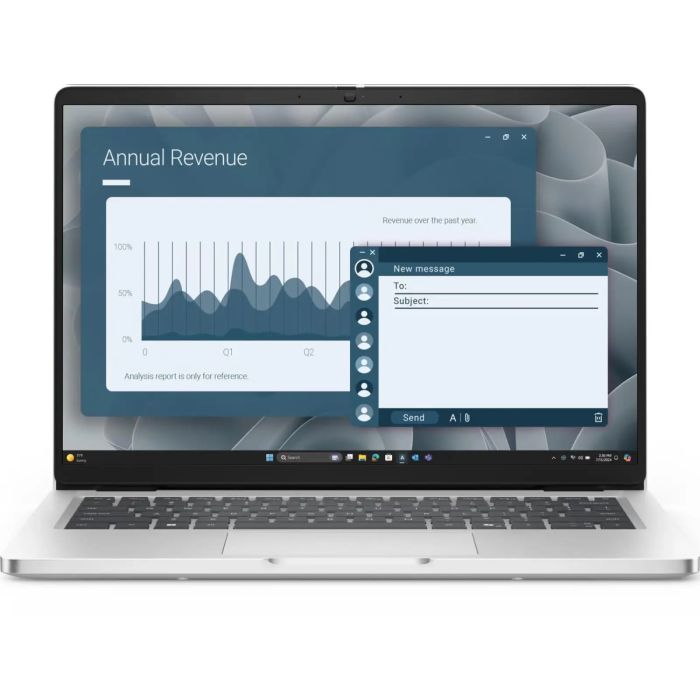 Ноутбук Dell Pro 14 14" FHD+ IPS AG, Intel U5-235U, 16GB, F512GB, UMA, Lin, серебристый, US кравиатура