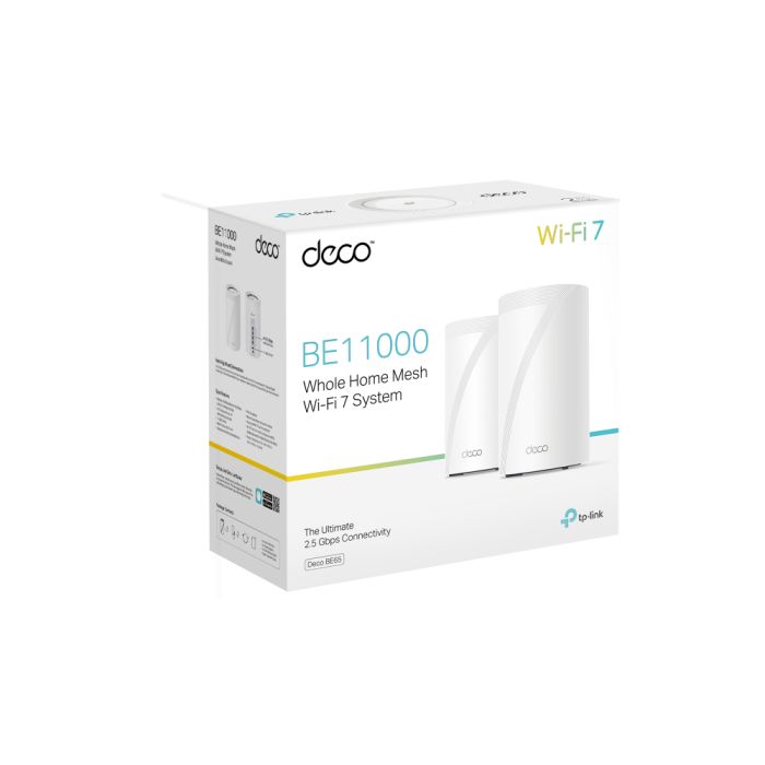 Система WiFi-Mesh TP-LINK Deco BE65 BE11000, 4x2.5GE LAN/WAN, 1xUSB 3.0,  2мод