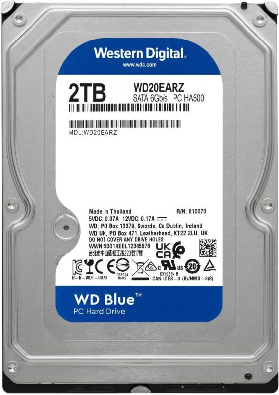 WD 2TB 3.5" 5400 64MB SATA Blue
