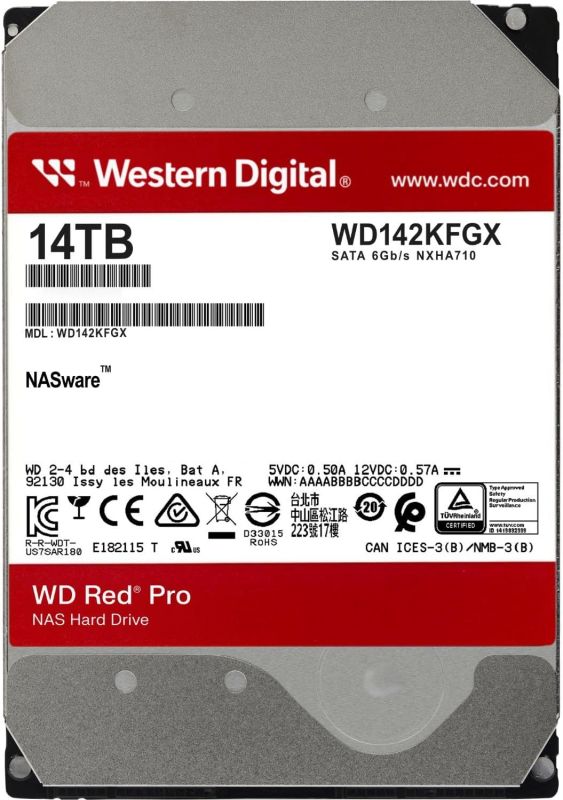 Жорсткий диск WD 14TB 3.5" 7200 512MB SATA Red Pro NAS
