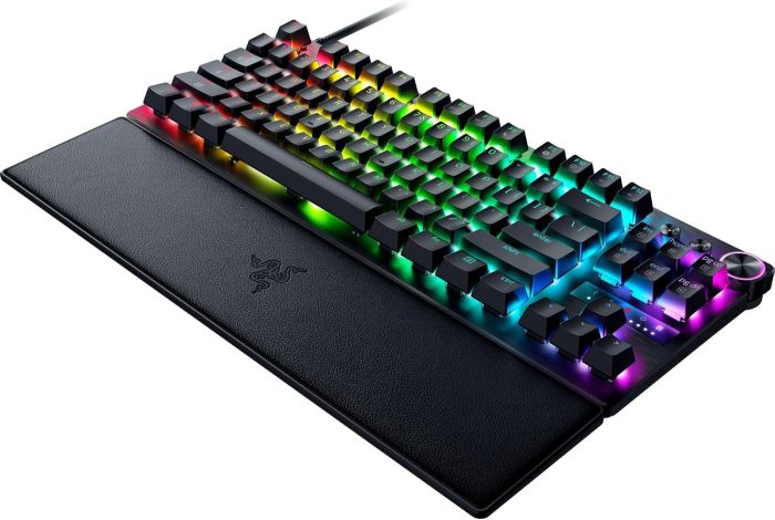 Razer Keyboard mechanical Huntsman V3 Pro TKL 8KHz, 84key, Analog Optical Switch Gen-2, USB-A, EN, RGB, black