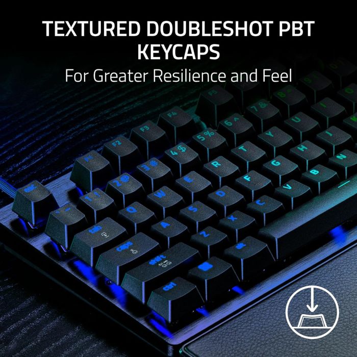 Razer Keyboard mechanical Huntsman V3 Pro TKL 8KHz, 84key, Analog Optical Switch Gen-2, USB-A, EN, RGB, black