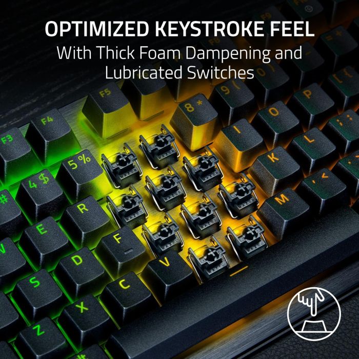Razer Keyboard mechanical Huntsman V3 Pro TKL 8KHz, 84key, Analog Optical Switch Gen-2, USB-A, EN, RGB, black