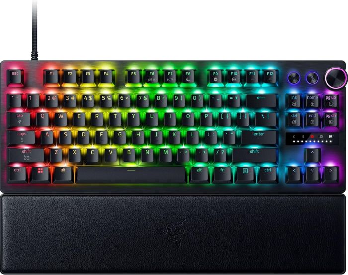 Razer Keyboard mechanical Huntsman V3 Pro TKL 8KHz, 84key, Analog Optical Switch Gen-2, USB-A, EN, RGB, black