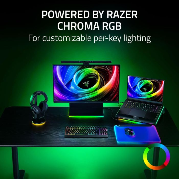 Razer Keyboard mechanical BlackWidow V4 TKL HyperSpeed, 87key, Orange Switch Gen-3, USB-A/WL/BT, EN, RGB, black