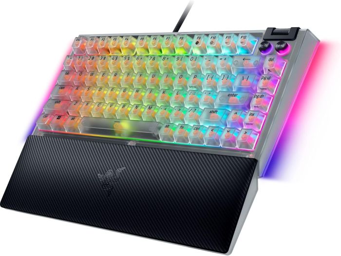 Razer Keyboard mechanical BlackWidow V4 75% RGB 83key Mechanical Tactile Switch GEN-3, USB-A, EN, Phantom White Ed.