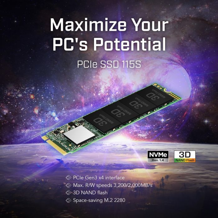 Накопитель SSD Transcend M.2 250GB PCIe 3.0 MTE115S