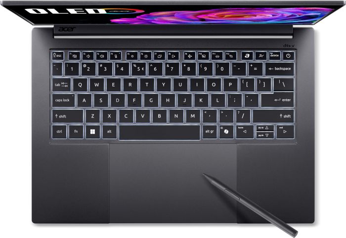 Acer Notebook Swift X 14 SFX14-73G 14.5" 2.8K OLED Touch, Intel U9-285H, 32GB, F1TB, NVD5070-8, Win11, gray