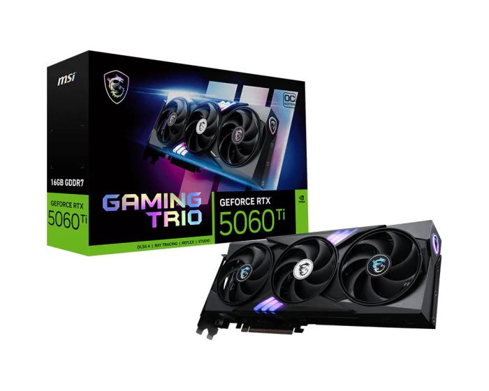 Видеокарта MSI GeForce RTX 5060 Ti 16GB GDDR7 GAMING TRIO OC