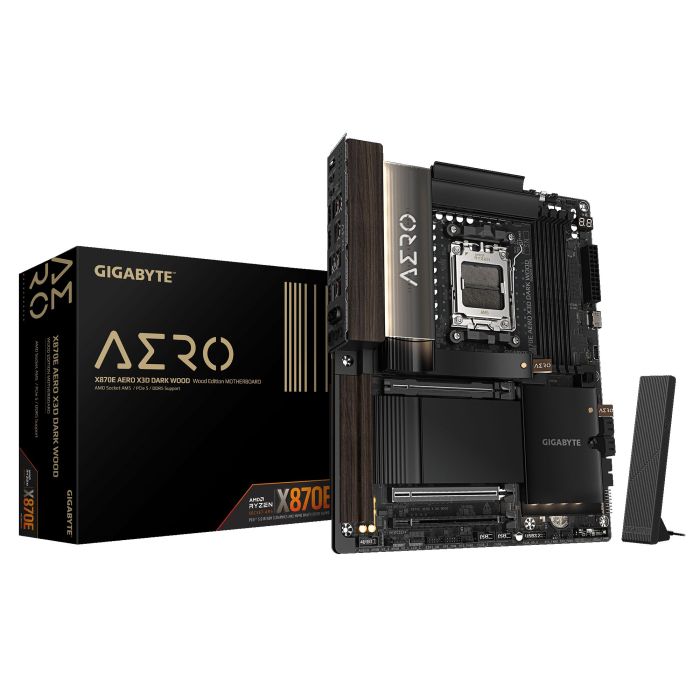 GIGABYTE Motherboard X870E AERO X DK WOOD sAM5 X870 4xDDR5 M.2 Wi-Fi BT HDMI ATX
