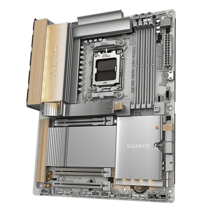 GIGABYTE Motherboard X870E AERO X WOOD sAM5 X870 M.2 4xDDR5 Wi-Fi BT HDMI ATX