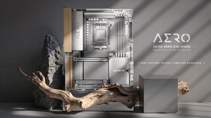GIGABYTE Motherboard X870E AERO X WOOD sAM5 X870 M.2 4xDDR5 Wi-Fi BT HDMI ATX