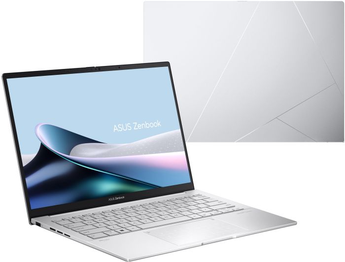 Ноутбук ASUS Zenbook 14 UX3405CA-ST1262 14" 3K OLED, Intel Ultra 5 225H, 16GB, F1TB, UMA, NoOS, Серебристый