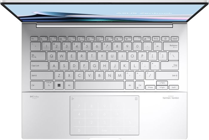Ноутбук ASUS Zenbook 14 UX3405CA-ST1262 14" 3K OLED, Intel Ultra 5 225H, 16GB, F1TB, UMA, NoOS, Серебристый