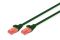 DIGITUS CAT 6 U-UTP patch cord, Cu, LSZH AWG 26/7, length 0.25 m, color green