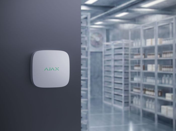 Датчик якості повітря Ajax LifeQuality Lite Jeweler, температура, вологість, бездротовий, білий (172145.388.WH1)