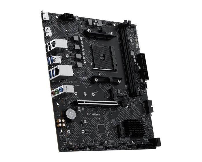 Материнcька плата MSI PRO B550M-B sAM4 B550 2xDDR4 HDMI DP mATX