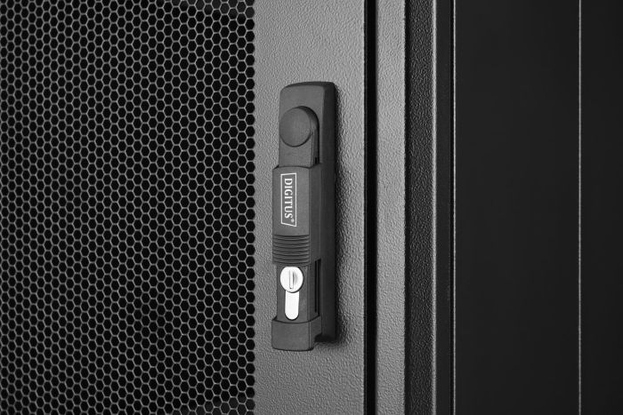 Шафа DIGITUS 19", 42U, Unique Server-N, перфоровані двері, 600x1000 мм, 1200кг максимально, чорна