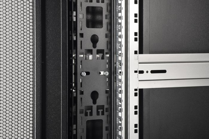 Шафа DIGITUS 19", 42U, Unique Server-N, перфоровані двері, 600x1000 мм, 1200кг максимально, чорна