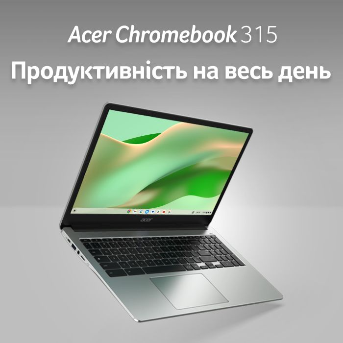 Acer Chromebook CB315-4HT 15" FHD IPS Touch, Intel C N4500, 8GB, F128GB, UMA, ChromeOS, silver