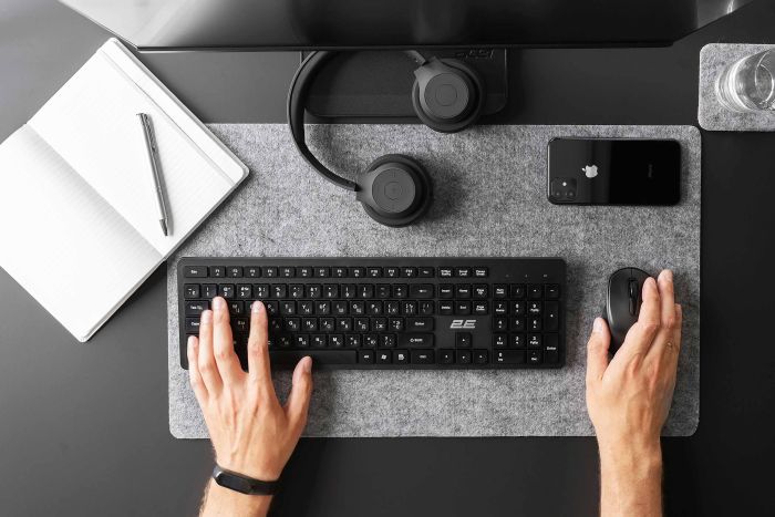 2E Combo keyboard and mouse MK420 WL, EN/UK/RU, black