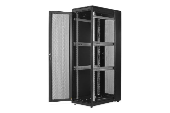 Шафа DIGITUS 19", 42U, Unique Server-N, перфоровані двері, 600x1000 мм, 1200кг максимально, чорна